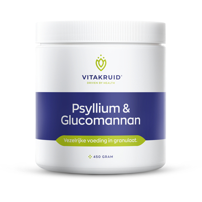 Vitakruid Psyllium & Glucomannan poeder Vitakruid Psyllium & Glucomannan poeder afbeelding