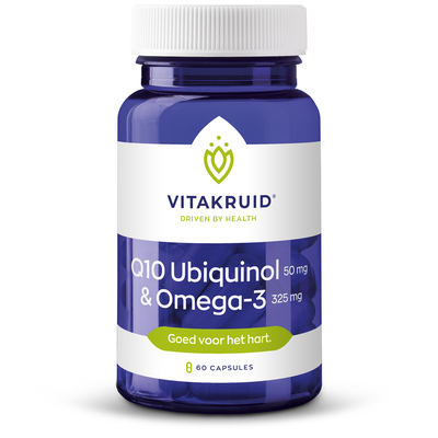 Vitakruid Q10 ubiquinol 50 mg & omega-3 325 mg Vitakruid Q10 ubiquinol 50 mg & omega-3 325 mg afbeelding