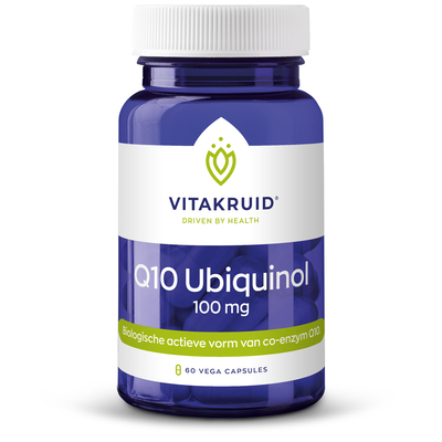 Vitakruid Q10 Ubiquinol 100 mg Vitakruid Q10 Ubiquinol 100 mg afbeelding