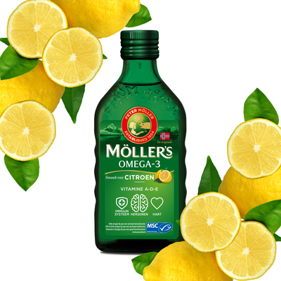Möllers Möller's Omega-3 Citroen (Möller's visolie) Möllers Möller's Omega-3 Citroen (Möller's visolie) afbeelding