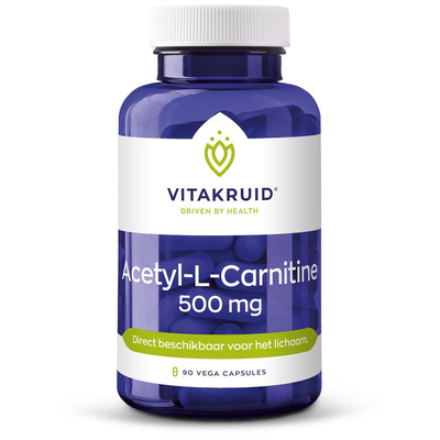 Vitakruid Acetyl-L-Carnitine 500 mg Vitakruid Acetyl-L-Carnitine 500 mg afbeelding