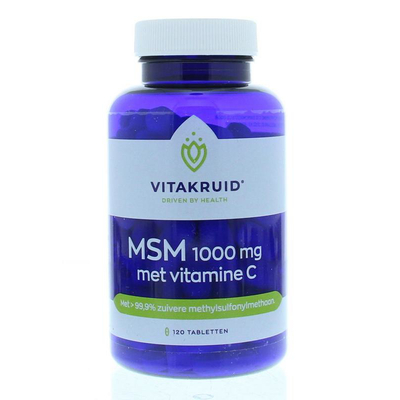 Vitakruid MSM 1000 mg + Vitamine C Vitakruid MSM 1000 mg + Vitamine C afbeelding