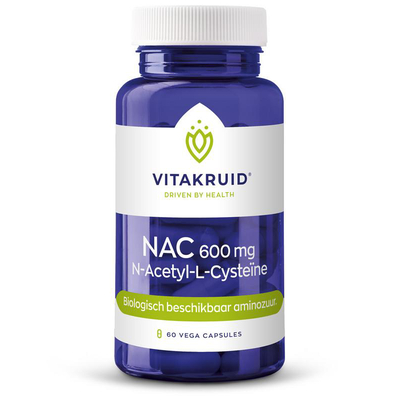 Vitakruid NAC 600 mg N-Acetyl-L-Cysteine Vitakruid NAC 600 mg N-Acetyl-L-Cysteine image