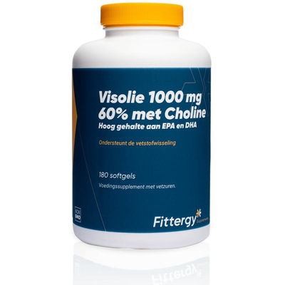 Fittergy Visolie 1000 mg 60% met choline Fittergy Visolie 1000 mg 60% met choline afbeelding