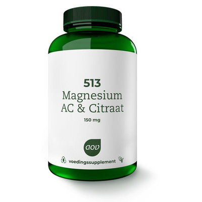 AOV Voedingssupplementen 513 Magnesium AC & Citraat 150 mg AOV Voedingssupplementen 513 Magnesium AC & Citraat 150 mg afbeelding