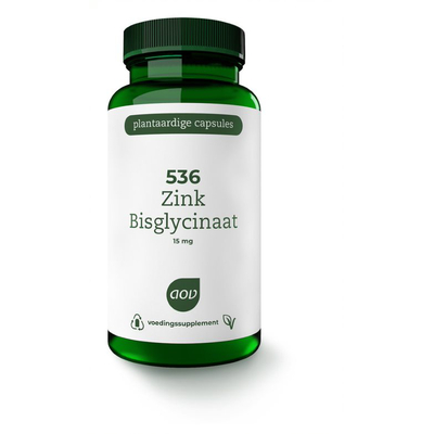 AOV Voedingssupplementen 536 Zink Bisglycinaat 15 mg AOV Voedingssupplementen 536 Zink Bisglycinaat 15 mg afbeelding