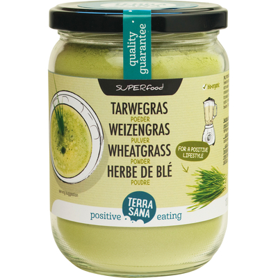 TerraSana RAW Tarwegras Poeder (Bio) TerraSana RAW Tarwegras Poeder (Bio) afbeelding