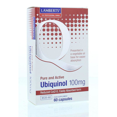 Lamberts Ubiquinol (Q10) 100 mg Lamberts Ubiquinol (Q10) 100 mg afbeelding