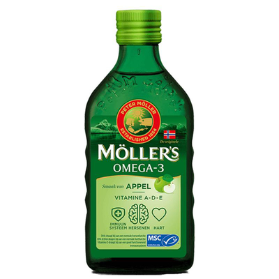 Möllers Möller's Omega-3 Appel (Möller's visolie) Möllers Möller's Omega-3 Appel (Möller's visolie) afbeelding