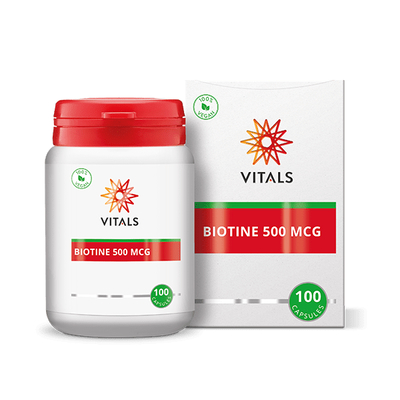 Vitals Biotine 500 mcg (vitamine B8) Vitals Biotine 500 mcg (vitamine B8) afbeelding