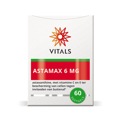 Vitals Astamax 6 mg Algensupplement Vitals Astamax 6 mg Algensupplement afbeelding