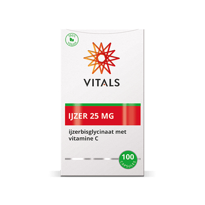 Vitals IJzer 25 mg IJzerbisglycinaat met Vitamine C afbeelding