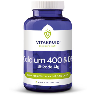 Vitakruid Calcium 400 & D3 uit Rode Alg Vitakruid Calcium 400 & D3 uit Rode Alg afbeelding