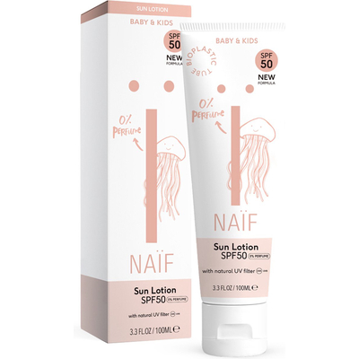 Naif Zonnebrand Lotion Parfumvrij voor Baby & Kids SPF50 afbeelding