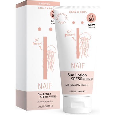 Naif Zonnebrand Lotion Parfumvrij voor Baby & Kids SPF50 afbeelding