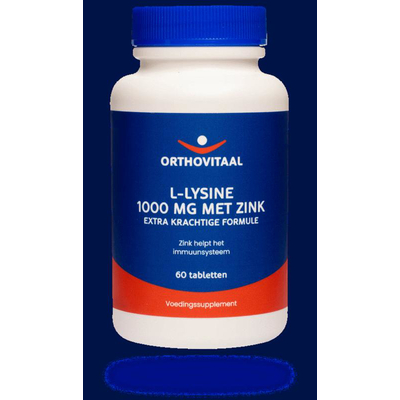 Orthovitaal L-Lysine 1000 mg met Zink afbeelding
