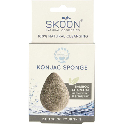Skoon Konjac Spons Bamboo Charcoal Skoon Konjac Spons Bamboo Charcoal afbeelding