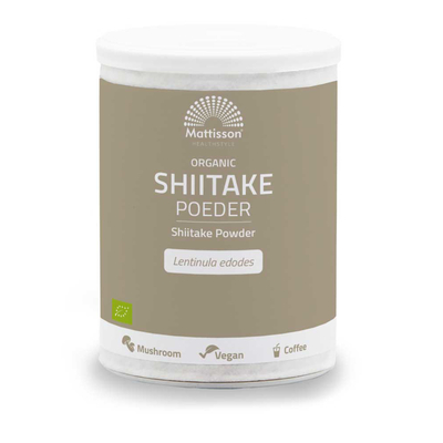 Mattisson Healthstyle Shiitake Poeder bio Mattisson Healthstyle Shiitake Poeder bio afbeelding