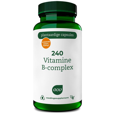 AOV Voedingssupplementen 240 Vitamine B complex 50 mg AOV Voedingssupplementen 240 Vitamine B complex 50 mg afbeelding