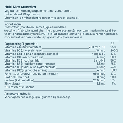 Vitaminstore Multi Kids Gummies Vitaminstore Multi Kids Gummies afbeelding