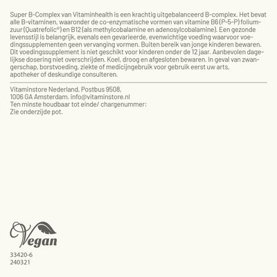 Vitaminstore Super B Complex vitamine (B complex) afbeelding