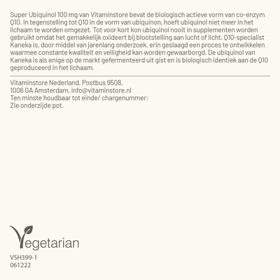 Vitaminstore Super Ubiquinol 100 mg (Coenzym Q10) Vitaminstore Super Ubiquinol 100 mg (Coenzym Q10) Abbildung
