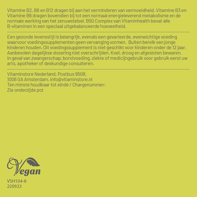 Vitaminstore Vitamin-B-50-Komplex (B-Komplex) Vitaminstore Vitamin-B-50-Komplex (B-Komplex) Abbildung