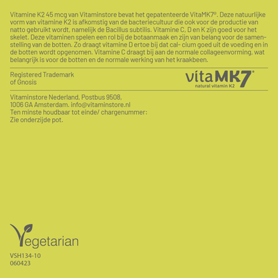 Vitaminstore Vitamin K2 45 mcg (VitaMK7) Abbildung
