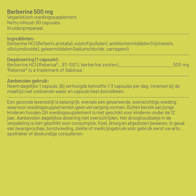 Vitaminstore Berberin 500 mg Rebersa® Vitaminstore Berberin 500 mg Rebersa® Abbildung