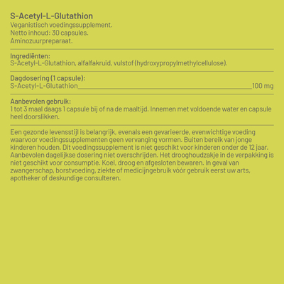 Vitaminstore S-Acetyl-L-Glutathion Vitaminstore S-Acetyl-L-Glutathion afbeelding
