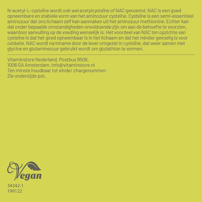 Vitaminstore NAC 600 mg Vitaminstore NAC 600 mg Abbildung