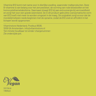 Vitaminstore Vitamine B12 1000 mcg afbeelding