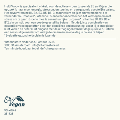Vitaminstore Multi Frau (Multivitamin) Vitaminstore Multi Frau (Multivitamin) Abbildung