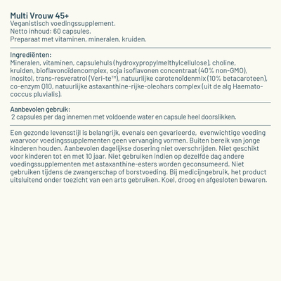 Vitaminstore Multi Vrouw 45+ (Multivitamine) Vitaminstore Multi Vrouw 45+ (Multivitamine) afbeelding