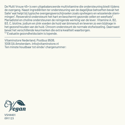 Vitaminstore Multi Vrouw 45+ (Multivitamine) Vitaminstore Multi Vrouw 45+ (Multivitamine) afbeelding