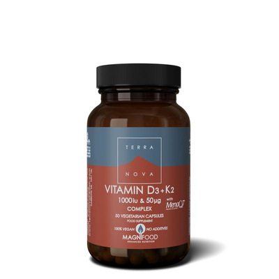 Terranova Vitamin D3 1000 IE mit K2 50 mcg Komplex Terranova Vitamin D3 1000 IE mit K2 50 mcg Komplex Abbildung