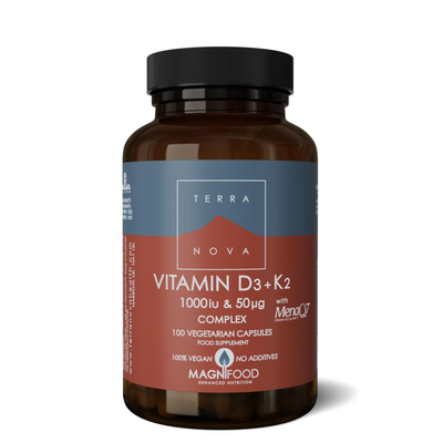 Terranova Vitamin D3 1000 IE mit K2 50 mcg Komplex Terranova Vitamin D3 1000 IE mit K2 50 mcg Komplex Abbildung