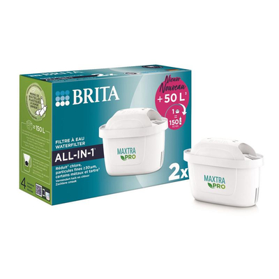 Brita Waterfilterpatroon Maxtra Pro all-in-1 2-pack Brita Waterfilterpatroon Maxtra Pro all-in-1 2-pack afbeelding