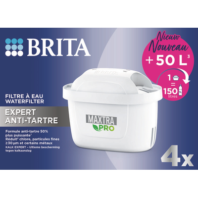 Brita Waterfilterpatroon Maxtra Pro Kalk Expert 4 pack Brita Waterfilterpatroon Maxtra Pro Kalk Expert 4 pack afbeelding