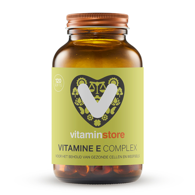 Vitaminstore Vitamine E Complex (voorheen E 400 IE) Vitaminstore Vitamine E Complex (voorheen E 400 IE) afbeelding