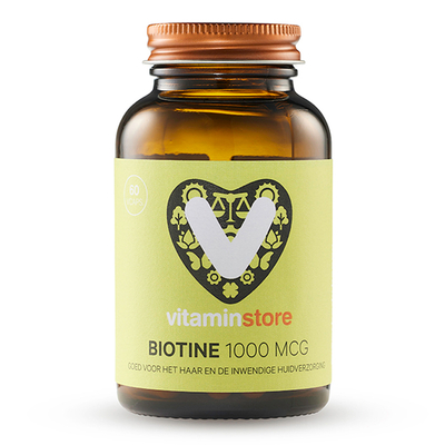 Vitaminstore Biotine 1000 mcg (biotin) Vitaminstore Biotine 1000 mcg (biotin) afbeelding