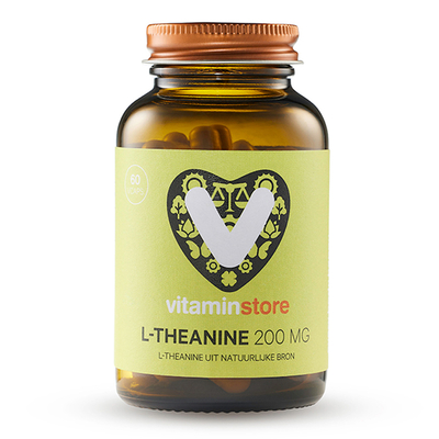 Vitaminstore L-theanine 200 mg Vitaminstore L-theanine 200 mg afbeelding