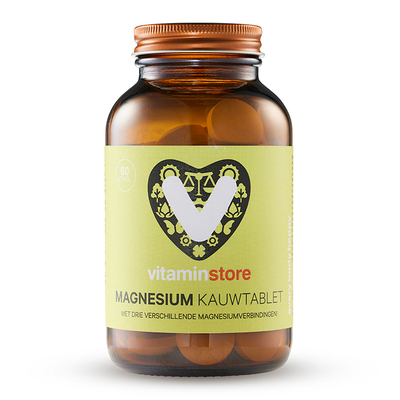 Vitaminstore Magnesium Kauwtablet Vitaminstore Magnesium Kauwtablet afbeelding
