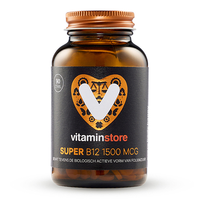 Vitaminstore Super Vitamin B12 1500 mcg Lutschtabletten mit Folat Vitaminstore Super Vitamin B12 1500 mcg Lutschtabletten mit Folat Abbildung