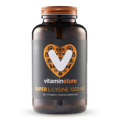 Vitaminstore Super L-Lysine 1000 mg Vitaminstore Super L-Lysine 1000 mg afbeelding