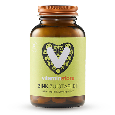 Vitaminstore Zink zuigtabletten Vitaminstore Zink zuigtabletten afbeelding