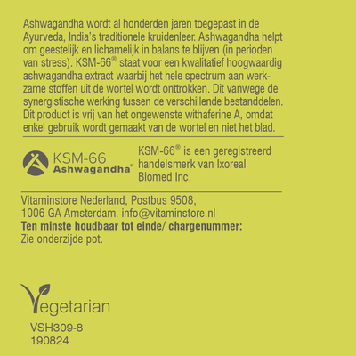 Vitaminstore Ashwagandha KSM-66® (Ashwagandha) Vitaminstore Ashwagandha KSM-66® (Ashwagandha) Abbildung