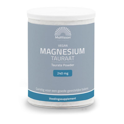 Mattisson Healthstyle Vegan Magnesium Tauraat poeder Mattisson Healthstyle Vegan Magnesium Tauraat poeder afbeelding