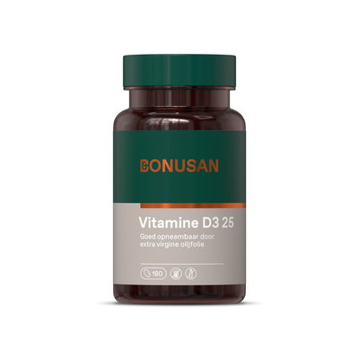 Bonusan Vitamine D3 25 mcg Bonusan Vitamine D3 25 mcg afbeelding