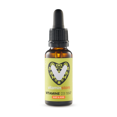 Vitaminstore Vitamine D3 vloeibaar 10 mcg (400 IE vitamine d druppels) Vitaminstore Vitamine D3 vloeibaar 10 mcg (400 IE vitamine d druppels) afbeelding